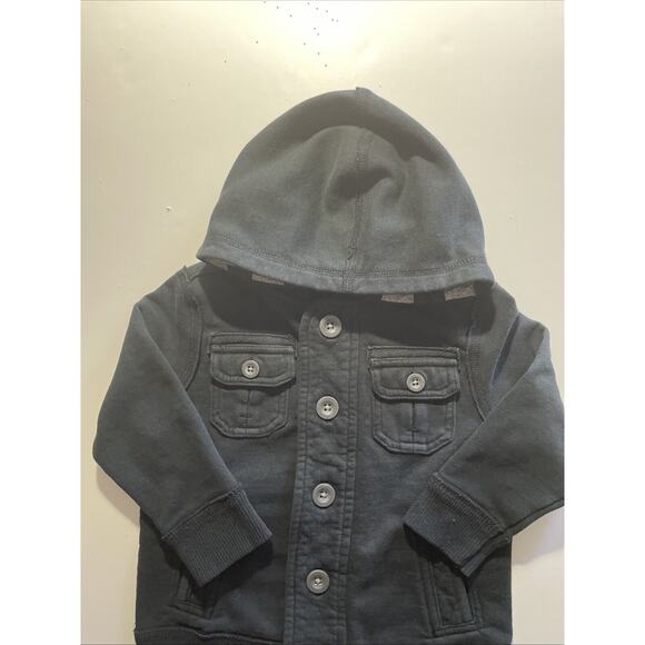 Cherokee Black Hooded Sweatshirt Jacket Size 24 Months - Picture 4 of 16